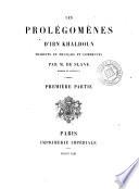 Les prolégomènes d'Ibn Khaldoun
