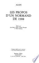 Les propos d'un Normand de 1908