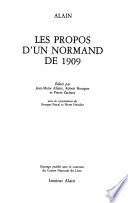 Les propos d'un Normand de 1909