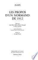 Les propos d'un Normand de 1912