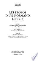 Les propos d'un Normand de 1913