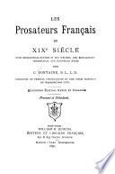 Les prosateurs français du XIXe siécle