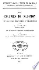 Les psaumes de Salomon