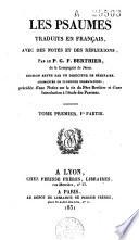 Les Psaumes traduits en français, avec des notes et des réflexions