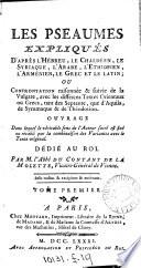 Les Pseaumes expliqués, par m. l'abbé Du Contant de La Molette