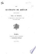 Les Quatrains de Khèyam
