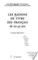 Les raisons de vivre des Français de 20-40 ans