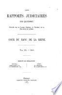 Les rapports judiciaires de Québec