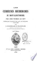 Les recherches curieuses du Mont-Saint-Michel