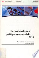 Les recherches en politique commerciale 2010