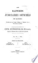 Les recueils de jurisprudence du Québec, publiés par le Barreau de Québec