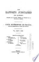 Les recueils de jurisprudence du Québec, publiés par le Barreau de Québec