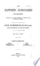 Les recueils de jurisprudence du Québec, publiés par le Barreau de Québec