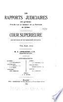 Les recueils de jurisprudence du Québec, publiés par le Barreau de Québec