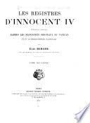 Les registres d'Innocent IV