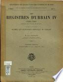Les registres d'Urbain IV (1261-1264)