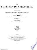 Les registres de Grégoire IX