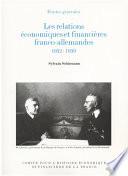 Les relations économiques et financières franco-allemandes, 1932-1939