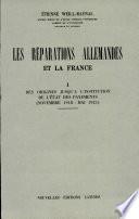 Les Reparations Allemandes Et la France