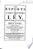 Les reports des cases & matters en ley