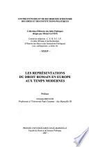 Les représentations du droit romain en Europe aux temps modernes