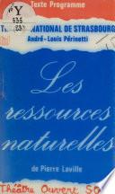 Les Ressources naturelles