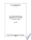 Les resultats des elections legislatives du 13 juin 1999. l. Le Chambre et le Senat