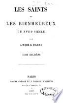 Les saints et les bienheureux du XVIIIe siècle