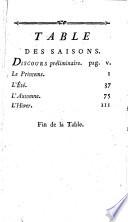 Les saisons ; Oeuvres diverses