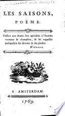 Les saisons, poëme ...