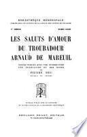 Les saluts d'amour du troubadour Arnaud de Mareuil
