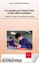 Les sanctions des Nations unies et leurs effets secondaires