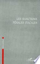 Les sanctions pénales fiscales