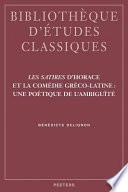 Les satires d'Horace et la comédie gréco-latine