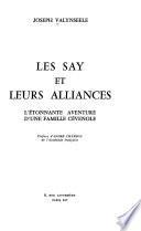 Les Say et leurs alliances