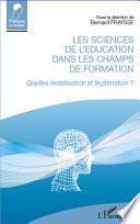 Les sciences de l'éducation dans les champs de formation