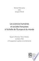 Les Sciences humaines et sociales françaises à l'échelle de l'Europe et du monde
