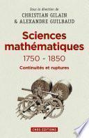 Les Sciences mathématiques 1750-1850