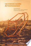 Les sciences sociales de l'environnement