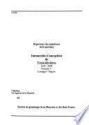 Les sépultures de la paroisse Immaculée-Conception de Trois-Rivières de 1634-2004
