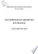 Les Services d'archives en France