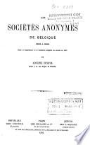 Les sociétés anonymes de Belgique en 1857[-1873]