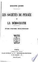 Les sociétés de pensée et la démocratie