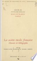 Les sociétés rurales françaises : éléments de bibliographie