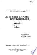 Les sociétés savantes et l'archéologie