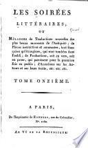 Les soirées littéraires; ou, Mélanges de traductions nouvelles des plus beaux morceaux de l'antiquité