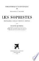 Les Sophistes, Protagoras, Gorgias, Prodicus, Hippias