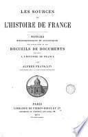 Les sources de l'histoire de France