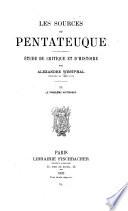 Les sources du Pentateuque
