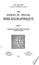 Les sources du travail bibliographique